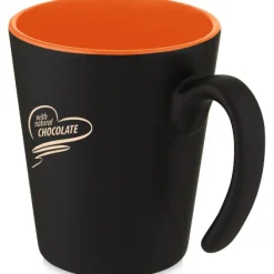 Kubek ceramiczny Oli o pojemności 360 ml z uchwytem / Pomarańczowy 10068731
