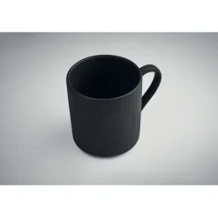 Kubek ceramiczny w prążki 340 m / Czarny MO2397-03