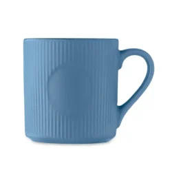 Kubek ceramiczny w prążki 340 m / Niebieski MO2397-04