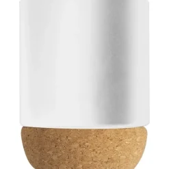 Kubek ceramiczny z korkiem GISTEL 350 ml / Biały 241806
