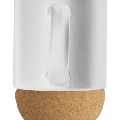 Kubek ceramiczny z korkiem GISTEL 350 ml / Biały 241806