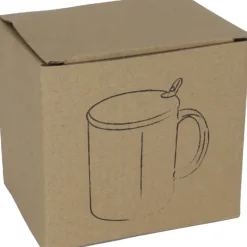 Kubek ceramiczny z łyżeczką 300 ml LOTHAR / Biały 8296906