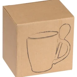 Kubek ceramiczny z łyżeczką PALERMO 250 ml / Pomarańczowy 509510