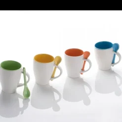 Kubek ceramiczny z łyżeczką PALERMO 250 ml / Zielony 509509