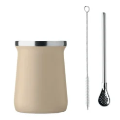 Kubek do herbaty yerba mate / Bezowy MO2776-13