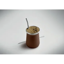 Kubek do herbaty yerba mate / Brazowy MO2776-01