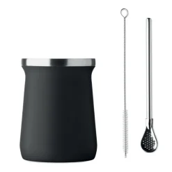 Kubek do herbaty yerba mate / Czarny MO2776-03