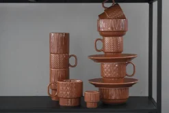 Kubek do kawy COFFEE & MORE 2-szt, terracotta / Ceglany 5018373-