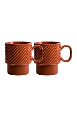 Kubek do kawy COFFEE & MORE 2-szt, terracotta / Ceglany 5018373-