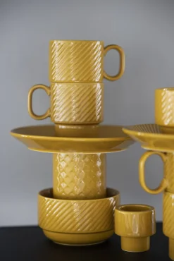 Kubek do kawy COFFEE & MORE 2-szt, żółty / Żółty 5018524-
