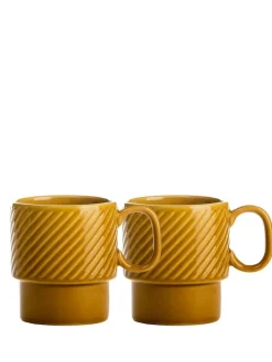 Kubek do kawy COFFEE & MORE 2-szt, żółty / Żółty 5018524-