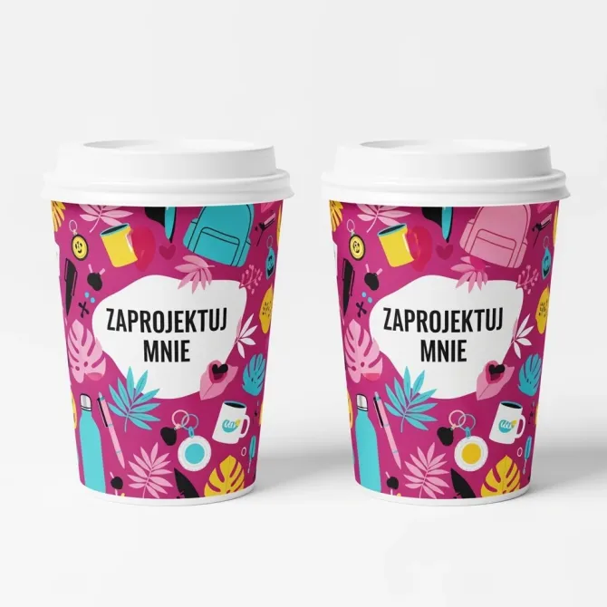 Kubek jednorazowy papierowy 330 ml / Wielokolorowy PUP01