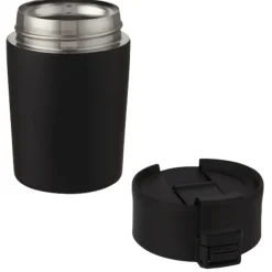 Kubek Jetta izolowany próżniowo i powlekany miedzią o pojemności 180 ml / Czarny 10068890