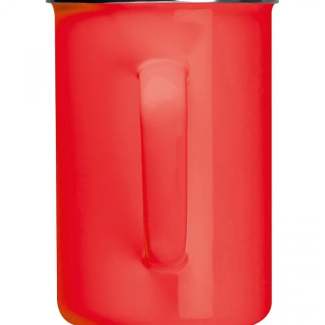 Kubek metalowy emaliowany 550 ml GENE / Czerwony 8385705