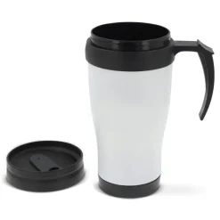 Kubek metalowy 350ml / Ciemnobrązowy / biały LT98759-N5001