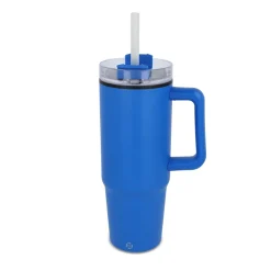 Kubek Miami z uchwytem i słomką 800ml / Czarny LT57004-N0002