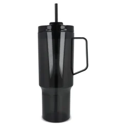 Kubek Miami z uchwytem, przezroczysty, 1,2 l, R-PET / Transparentny / czarny LT98695-N0402