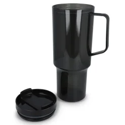 Kubek Miami z uchwytem, przezroczysty, 1,2 l, R-PET / Transparentny / czarny LT98695-N0402