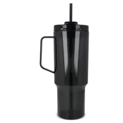Kubek Miami z uchwytem, przezroczysty, 1,2 l, R-PET / Transparentny / czarny LT98695-N0402