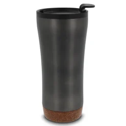 Kubek o podwójnych ściankach z korkową podstawą 480ml / Stalowoszary LT98848-N0035