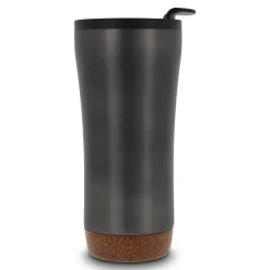 Kubek o podwójnych ściankach z korkową podstawą 480ml / Stalowoszary LT98848-N0035