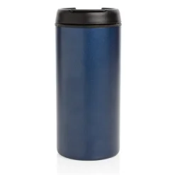 Kubek podróżny 300 ml Metro ze stali nierdzewnej z recyklingu / Niebieski P435.045