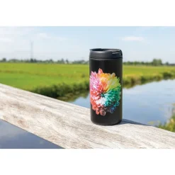 Kubek podróżny 300 ml Metro ze stali nierdzewnej z recyklingu / Czarny P435.041