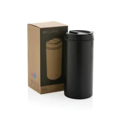 Kubek podróżny 300 ml Metro ze stali nierdzewnej z recyklingu / Czarny P435.041