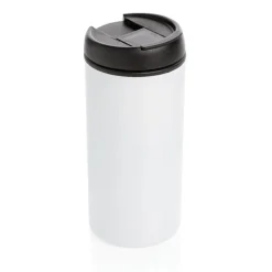 Kubek podróżny 300 ml Metro ze stali nierdzewnej z recyklingu / Biały P435.043