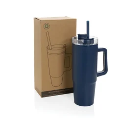 Kubek podróżny 900 ml Tana, plastik z recyklingu / Niebieski P437.100