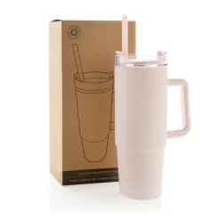 Kubek podróżny 900 ml Tana, plastik z recyklingu / Różowy P437.1014