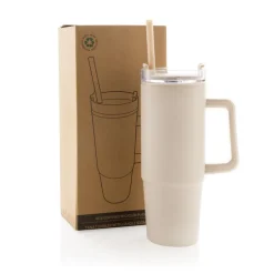 Kubek podróżny 900 ml Tana, plastik z recyklingu / Czarny P437.101