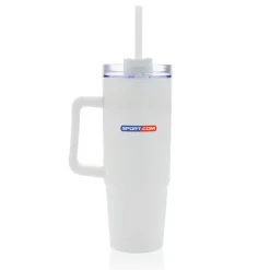 Kubek podróżny 900 ml Tana, plastik z recyklingu / Biały P437.103
