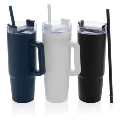 Kubek podróżny 900 ml Tana, plastik z recyklingu / Biały P437.103