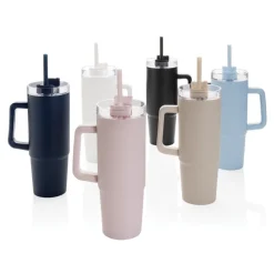 Kubek podróżny 900 ml Tana, plastik z recyklingu / Niebieski P437.1005