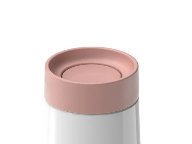 Kubek podróżny 350ml White/Pink Travel / White/Pink B3LL-7398
