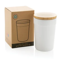 Kubek podróżny 300 ml z PP z recyklingu / Biały P433.293