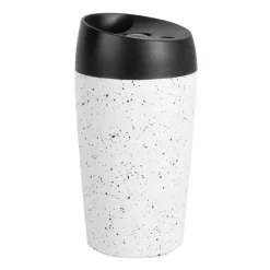 Kubek podróżny Sagaform Loke Splash 240ml / Biały / czarny LT52105-N0102