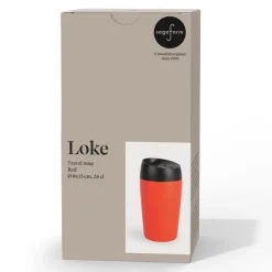Kubek podróżny Sagaform Loke z gumowanym wykończeniem 240 ml / Czarny LT52107-N0002
