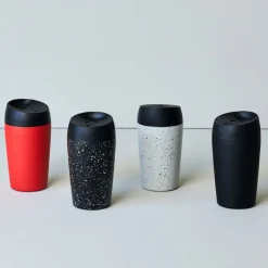 Kubek podróżny Sagaform Loke z gumowanym wykończeniem 240 ml / Czarny LT52107-N0002