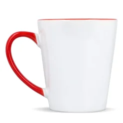 Kubek subli Melbourne kolorowy rant i uchwyt 300ml / Biały / czerwony LT51192-N0121
