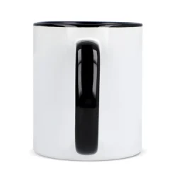 Kubek subli Oslo kolorowy w środku i uchwycie 300ml / Biały / czarny LT51164-N0102