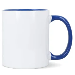 Kubek subli Oslo kolorowy w środku i uchwycie 300ml / Biały / jasnozielony LT51164-N0132