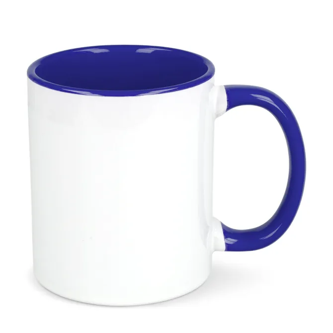 Kubek subli Oslo kolorowy w środku i uchwycie 300ml / Biały / pomarańczowy LT51164-N0126