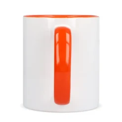 Kubek subli Oslo kolorowy w środku i uchwycie 300ml / Biały / pomarańczowy LT51164-N0126