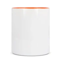Kubek subli Oslo kolorowy w środku i uchwycie 300ml / Biały / pomarańczowy LT51164-N0126