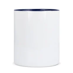 Kubek subli Oslo kolorowy w środku i uchwycie 300ml / Biały / ciemnoniebieski LT51164-N0110