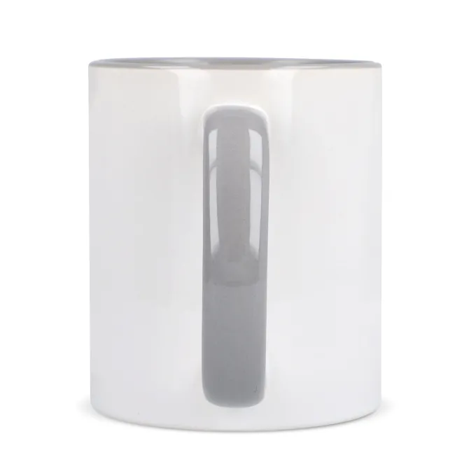Kubek subli Oslo kolorowy w środku i uchwycie 300ml / Biały / szary LT51164-N0161