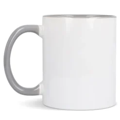 Kubek subli Oslo kolorowy w środku i uchwycie 300ml / Biały / szary LT51164-N0161