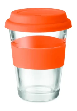 Kubek szklany 350 ml / Pomarańczowy MO9992-10